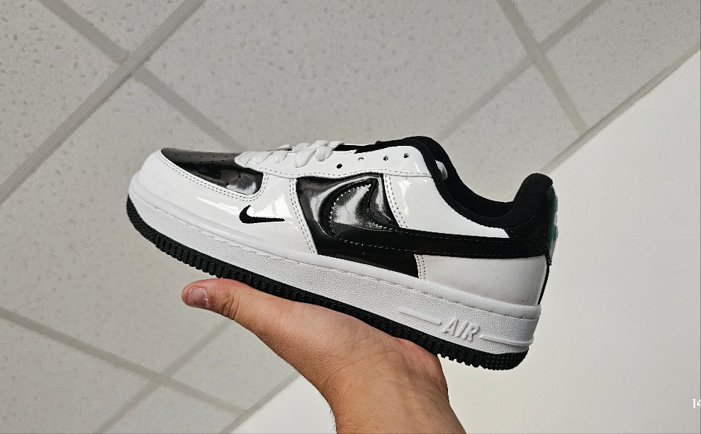 Air AF-1 Alb Negru Lucios